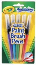Crayola Washable No Drip Paint Brush Pens - 5/Pkg - £17.82 GBP