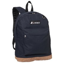 Everest Luggage School travel Suede Bottom Backpack - Navy - $24.74