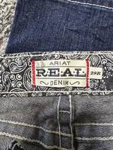 Ariat Jeans Womens 29 R Blue  Real Denim Dark Wash Western Riding Rodeo image 3