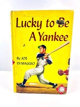 Vintage 1949 Lucky to be a Yankee Book by Joe  Dimaggio Grosset &amp; Dunlap 17 Pics - £10.17 GBP
