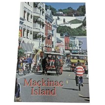 Postcard MI Mackinac Island Horse Drawn Carriages Famous Mackinac Fudge ... - £3.11 GBP