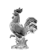Rooster 93068 Figurine Crystal Cut Acrylic Clear 4.5" H - $19.79
