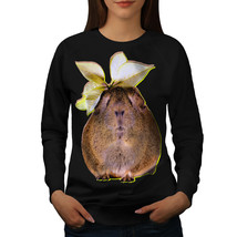 Wellcoda Guinea Pig Flower Animal Womens Sweatshirt, Wild Casual Pullover Jumper - £23.10 GBP+