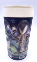 Dallas Cowboys Holographic Stadium Cup Vintage 3D Williams Woodson Coakley 6.75&quot; - $27.87