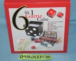 Dave &amp; Busters 6 In 1 Game Cube Checkers Chess Backgammon Dice In Box 16915 - £23.70 GBP