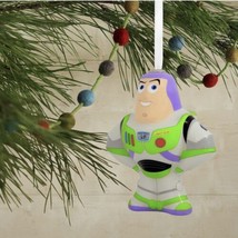 Hallmark Disney Toy Story Buzz Lightyear Decoupage Christmas Tree Ornament - £7.77 GBP