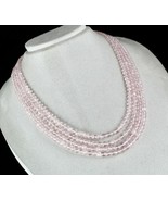 Natural Rose Quartz Beads Round 4 Line 432 Carats Gemstone Fashion Pink ... - £73.98 GBP