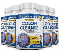 5 X Colon Cleanse Detox Herbs Pounds Lose Weight Eliminates Waste 3000mg - $48.91