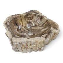 Wash Basin Fossilized Wood Natural Stone Attachment Washbowl Bathroom - £568.00 GBP