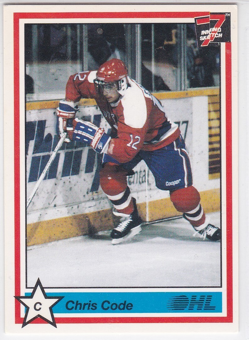 M) 1991 7th Inning Sketch Hockey Trading Card Chris Code #206 - $1.97