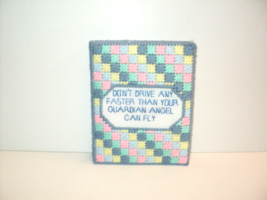 Don&#39;t Drive Any Faster Than Your Guardian Angel Can Fly Needlepoint Note... - £17.54 GBP