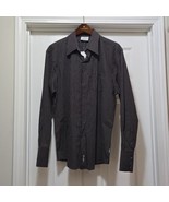 Fender Black White Pin Stripe Button Up Long Sleeve Cotton Graphic Shirt... - $93.11