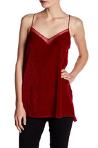 FREE PEOPLE Womens Top Velvet Relaxed Sleeveless Soft Red Size XS OB716260 - £28.92 GBP