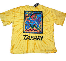 TAFARI World Limited Print T-Shirt 1/180 Yellow Sz 2XL Kuzco TieDye $360... - $46.57