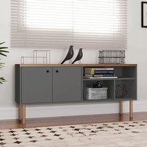 Sunnydaze Mid-Century Modern Tv Stand For 55-Inch Tv - Entertainment Stand, Gray - £169.84 GBP