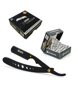 CS Matte Black Wholes Straight Razor, Barber Salon + Derby Premium Blades - €15,01 EUR