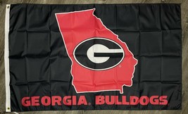 Georgia Bulldogs Flag 3x5 ft Sports State Black Banner Man-Cave Garage - £12.58 GBP
