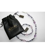 HONORA Lilac Purple FW Cultured Pearl 925 Sterling Necklace &amp; Bracelet Set - £140.73 GBP