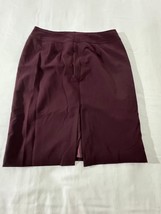 Worthington Works Stretch Women's Red Zip & Slit Pull-On Pencil Skirt Size 10 image 12