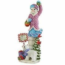 Lenox Snowy Sweetheart Snowman Pencil Figurine Polar Bear Snow Girl 2017 NEW - £51.94 GBP