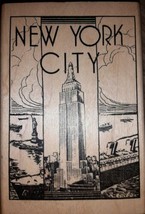 STATUE OF LIBERTY EMPIRE STATE NEW YORK CITY Tin Can Mail Rubber Stamp 9... - $16.82