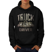 Wellcoda Truck Driver Job Mens Hoodie, Lorry Wheels Casual Hooded Sweatshirt - £28.83 GBP+