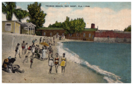 Truman Beach Key West Florida Postcard Posted 1953 - £5.30 GBP