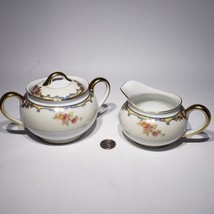 Noritake Oxford Porcelain Creamer And Lidded Sugar Bowl Japan 85963 - £27.48 GBP