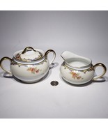 Noritake Oxford Porcelain Creamer And Lidded Sugar Bowl Japan 85963 - £27.90 GBP