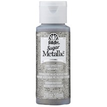 FolkArt Sugar Metallic Acrylic Paint 2oz-Space Gray SMFA-50863 - £12.15 GBP