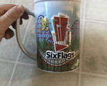 Six Flags Looney Tunes Rollercoaster Ride Embossed Coffee Mug Cup 14 Oz - $32.25