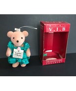 Scarlett O’Beara Ornament Mini VIB Very Important Bear Plush Holiday Chr... - £9.38 GBP