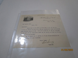 FIRST NATIONAL BANK TUCUMCARI NEW MEXICO SEPT 23 1918 BANKING DOCUMENT L... - $35.00