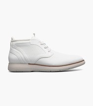 Stacy Adams Eastmont Plain Toe Elastic Lace Chukka Boot White 25748-100 image 9