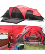 Large Outdoor Camping Tent, 10-Person 3-Room Cabin Screen Porch Waterpro... - £133.67 GBP