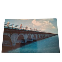 Postcard Fishing Off The Overseas Highway On The Florida Keys Chrome Unposted - £5.51 GBP