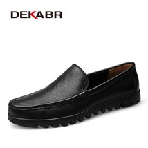Big Size 37-48 Men Shoes Leather Black Brown Men Flat Shoes Classic Hand Sewing  - £66.15 GBP
