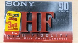 NEW 8 Pack Sony HF 90 Minute Blank Audio Cassette Tapes High Fidelity C-... - $14.15