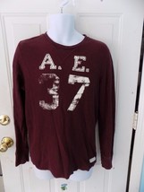 American Eagle Burgundy Henley Pullover Shirt Size M Men&#39;s EUC - £12.14 GBP