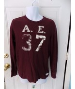 American Eagle Burgundy Henley Pullover Shirt Size M Men&#39;s EUC - $18.69