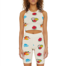 NWT Kappa Maluku Floral Crop Top Sports Bra Cream M  - $29.00