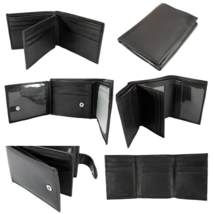 Wallet For Men's Bifold Black Lambskin Leather ID Holder Card Case Men W... - $12.99