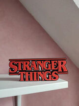 Stranger Things Netflix Logo Sign Red Black TV Show Desk Decor Collectib... - $12.73