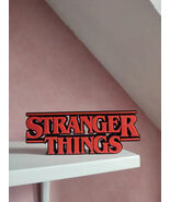 Stranger Things Netflix Logo Sign Red Black TV Show Desk Decor Collectib... - $12.73