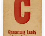Chambersburg Laundry Sanitone Dry Cleaners Vintage Cardboard Window Sign C - £29.75 GBP