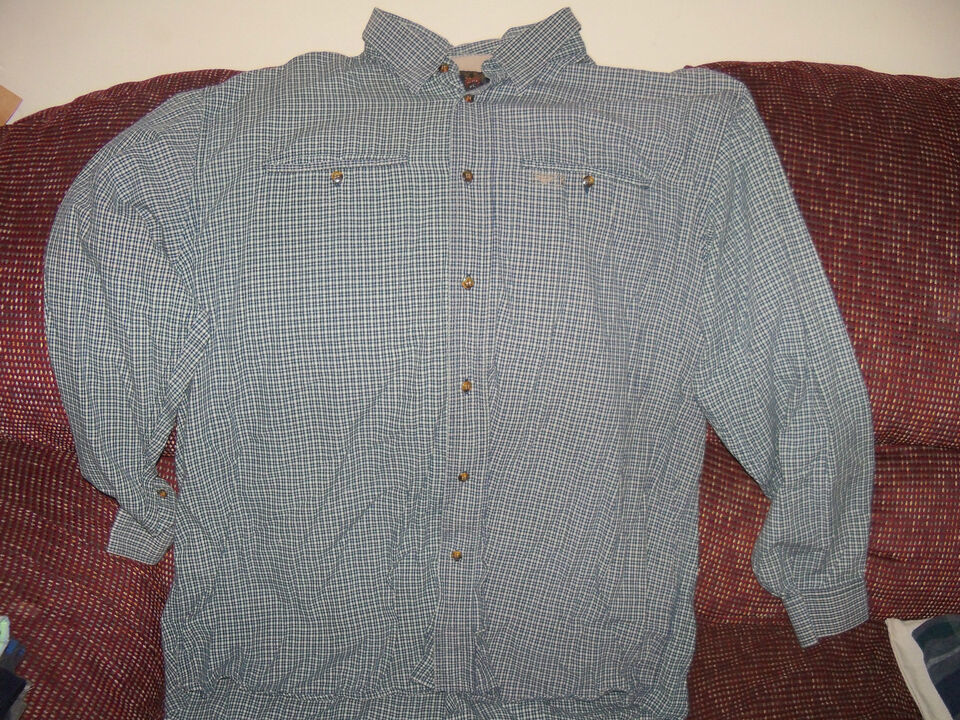 Rivers Light Blue Plaid  Button Down Long Sleeve Shirt Size XL Mens EUC - $22.80