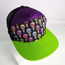 Brimmz Skull Ice Cream Cones Trucker Mesh Snapback Baseball Hat Ball Cap... - $19.35