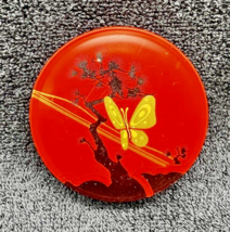 Vintage Codo Butterfly &amp; Asian Tree Typewriter Tin - $24.26