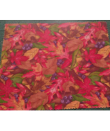 Fabric Hoffman 10&quot; x 11-1/2&quot; Fall Centerpiece Blueberries Maple &amp; Oak Le... - $2.71 CAD