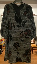 NWT - Luxology Fall Winter Dress Floral Pattern Size 8 - £14.70 GBP